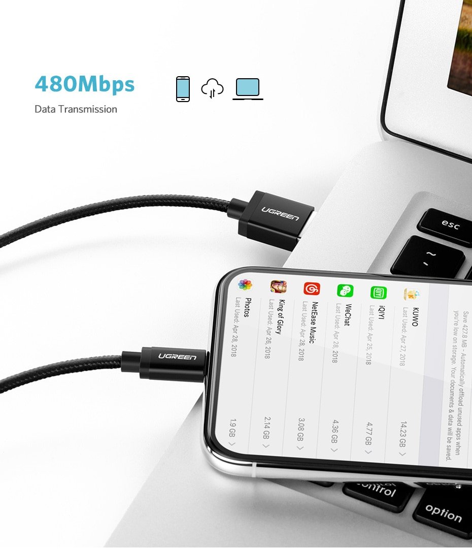 MFi USB-A to Lightning Fast Charge Nylon Cable