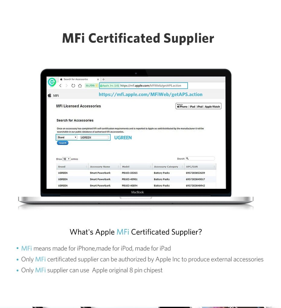 MFi USB-A to Lightning Fast Charge Nylon Cable