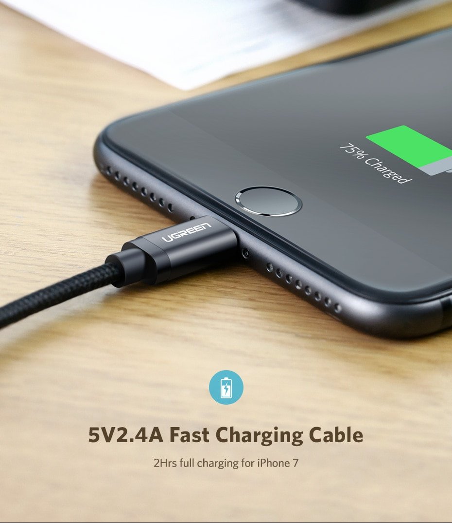 MFi USB-A to Lightning Fast Charge Nylon Cable