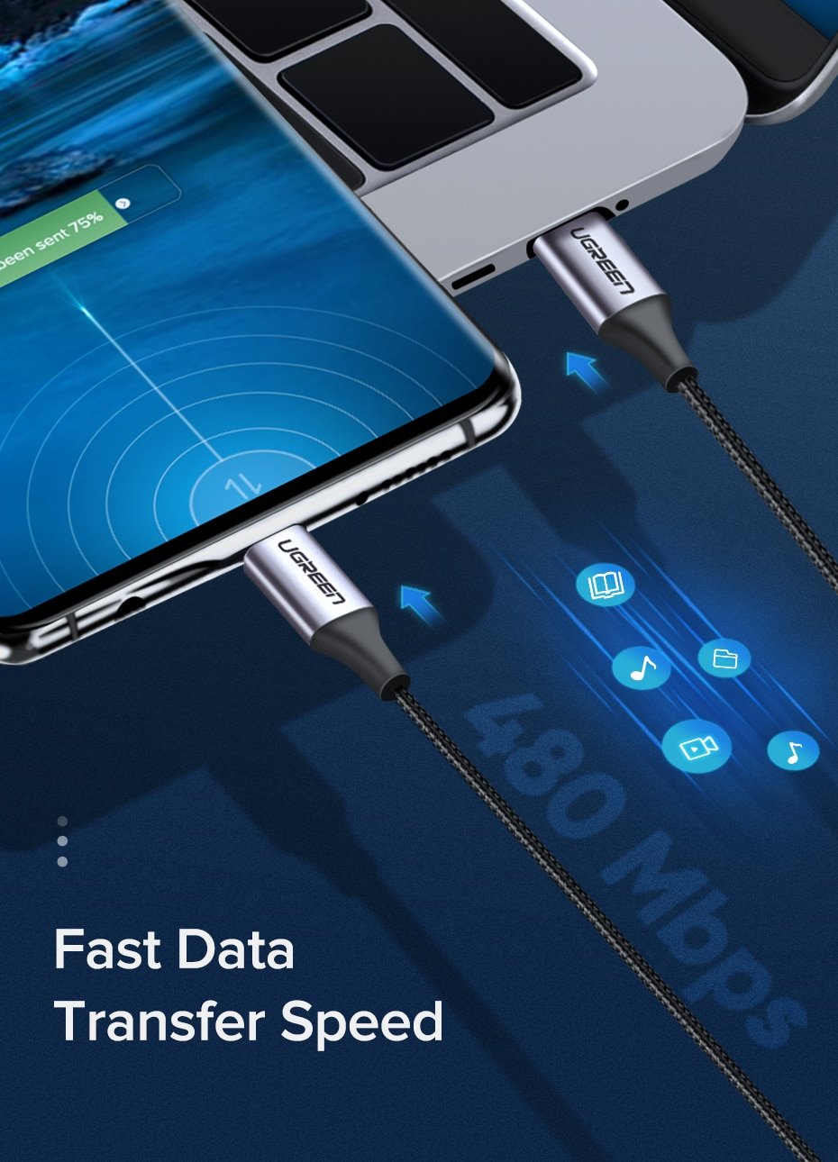 USB-C to USB-C Fast Charge Nylon Cable